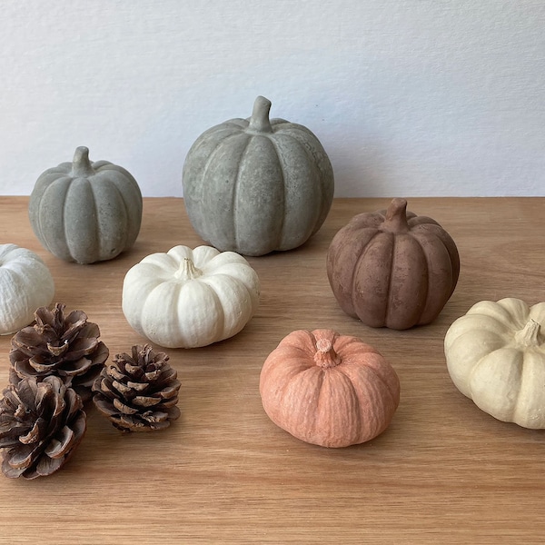 Concrete Pumpkin Decoration, Autumn Decor, Autumnal Home Decor, Fall Decor, Pumpkin Halloween Decoration, Autumnal Style Table Decor