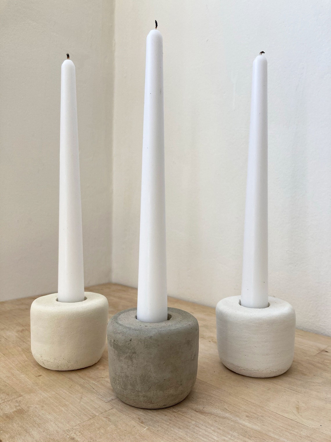 Modern Concrete Candle Holder Concrete Candle Stick Holder Etsy