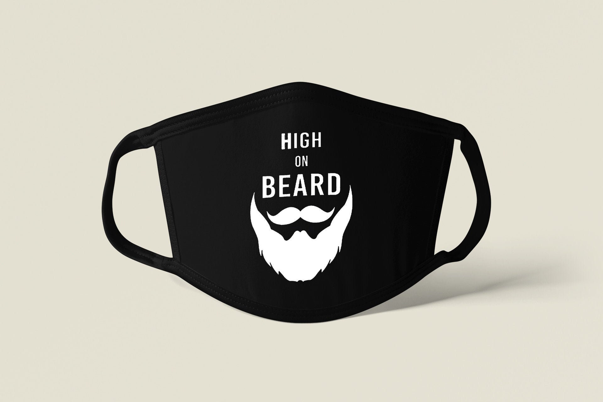 High On Beard Face Mask Bearded Man Mask Beard Mask Etsy