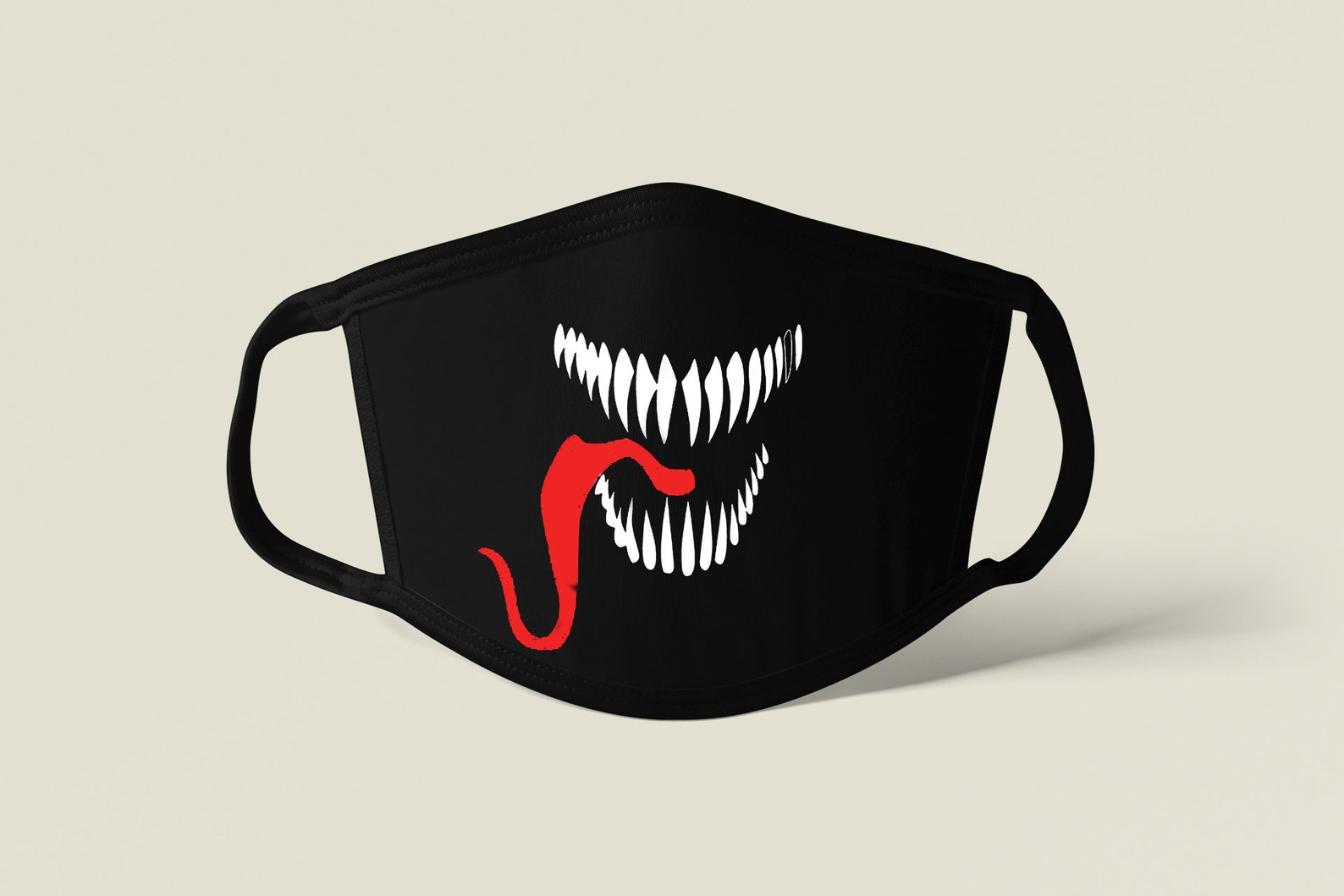 Venom Face Print Mask Fan Mask Marvel Fan Marvel Famarmy Etsy