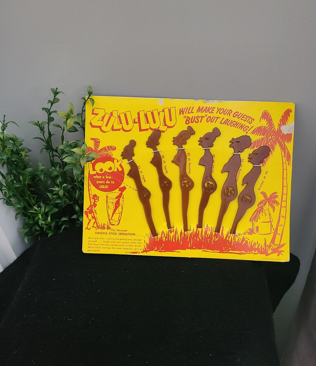 Vintage Zulululu Swizzle Sticks 1960s Barware Tiki Bar Etsy