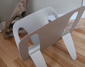 Umbra Magazine Holder, Sleek Minimalist Modernist Aluminum Umbra Magazine Holder, Sleek Minimalist Modernist Aluminum