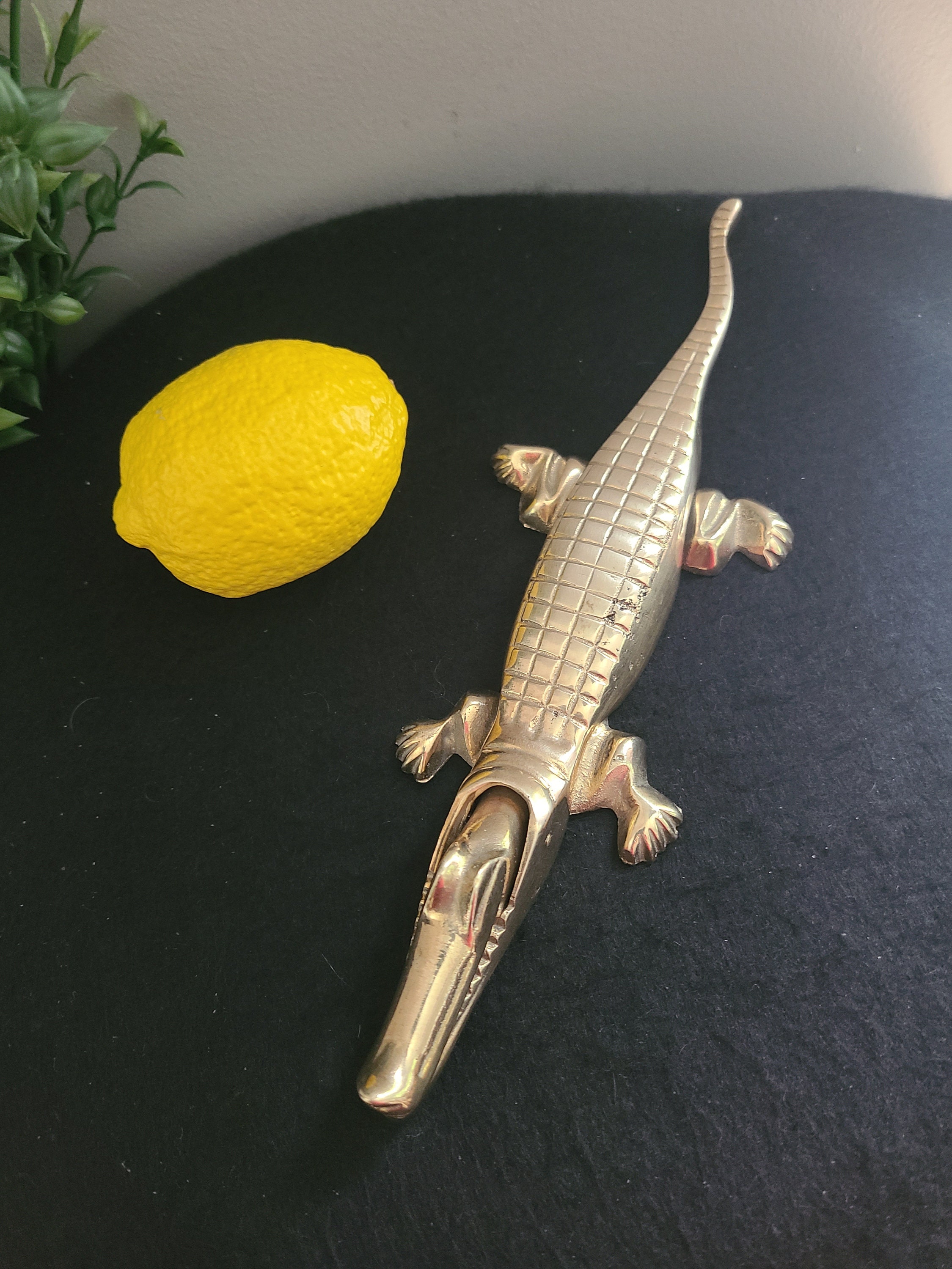 Vintage Alligator/crocodile Nutcracker Solid Brass Animal Jaw W