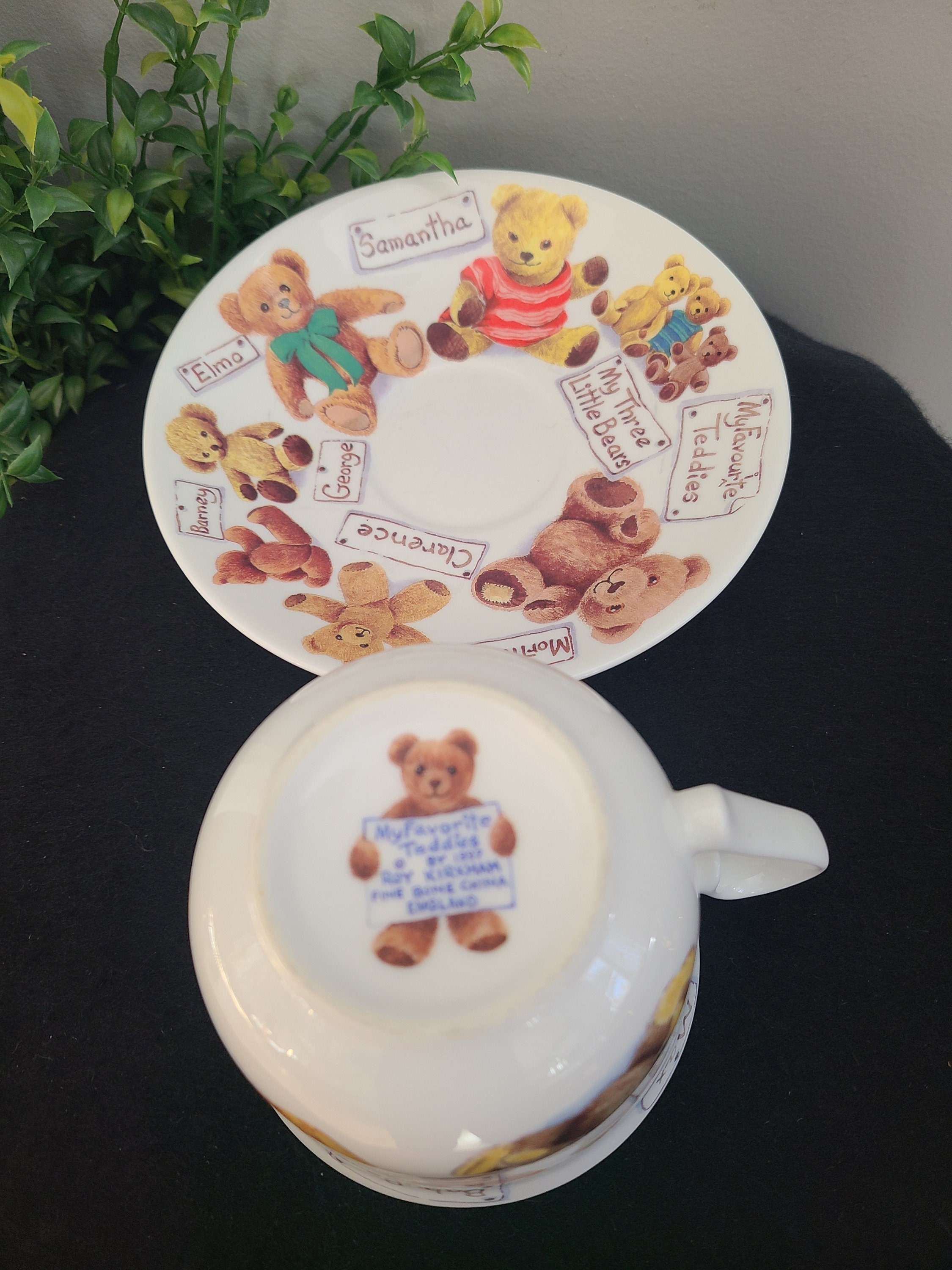 Roy Kirkham 'my Favorite Teddies' 1997 LARGE Tea Cup & Saucer Made