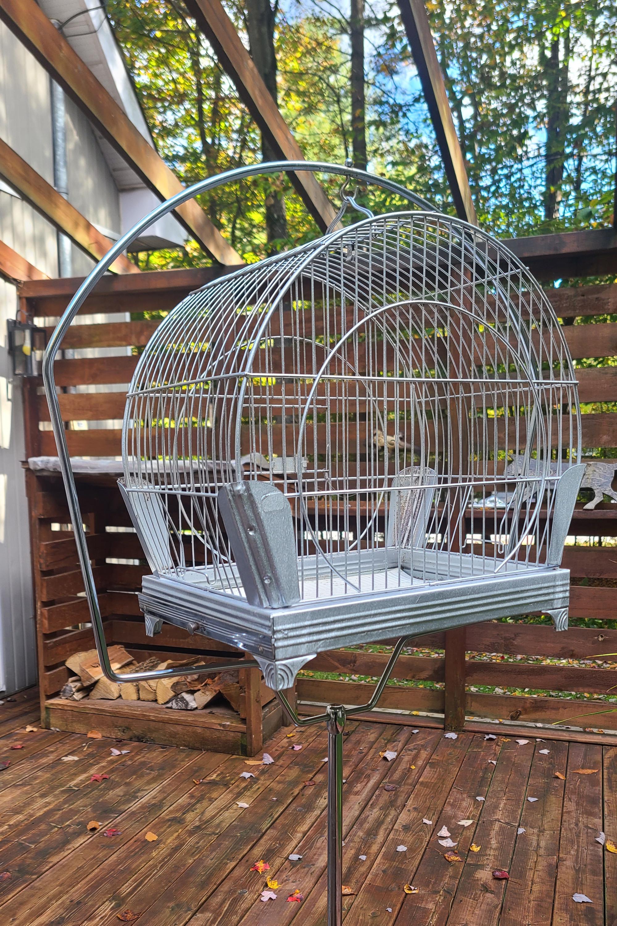 Antique Bird Cage on Stand - Etsy Canada