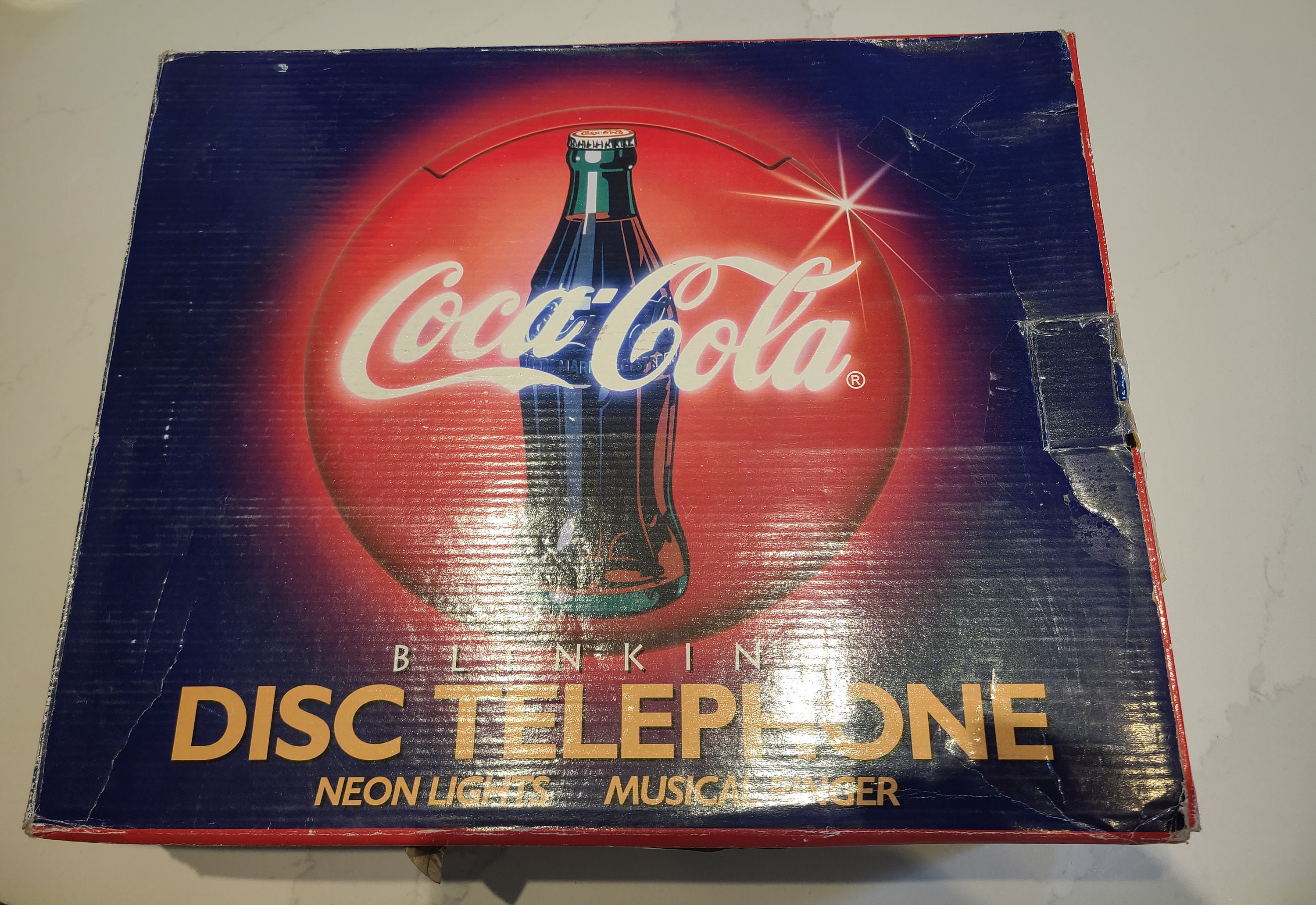 Vintage Coca-cola Light up Disc Telephone W/original Box Vintage Coca-cola Light up Disc Telephone W/original Box