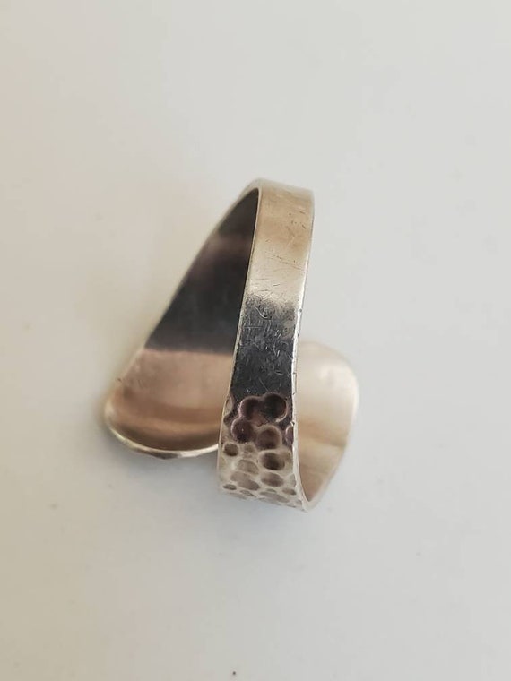 Sterling Silver Hammered Split Band  Ring, Wrap A… - image 10