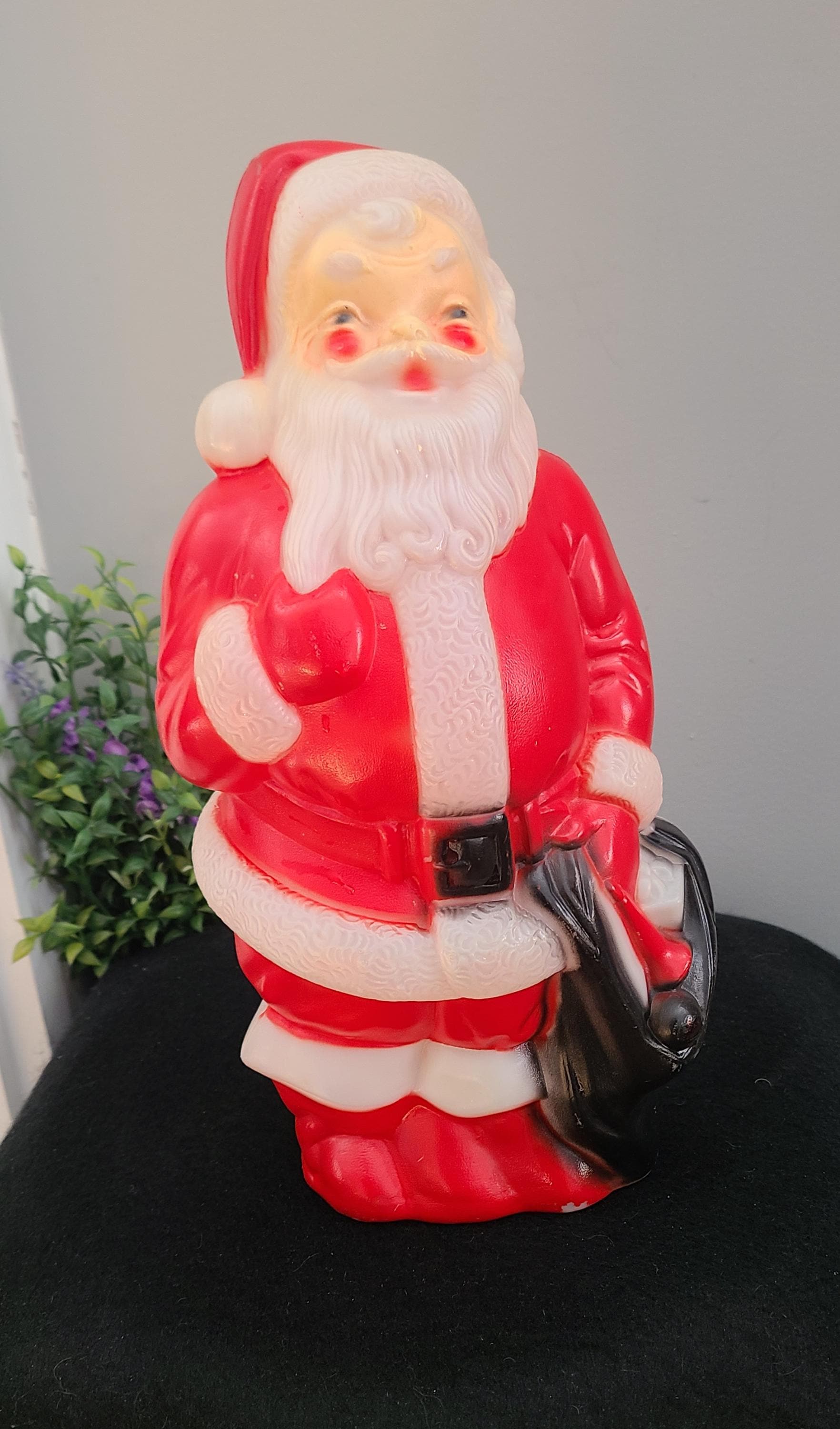 Vintage Light up Santa Claus - Etsy
