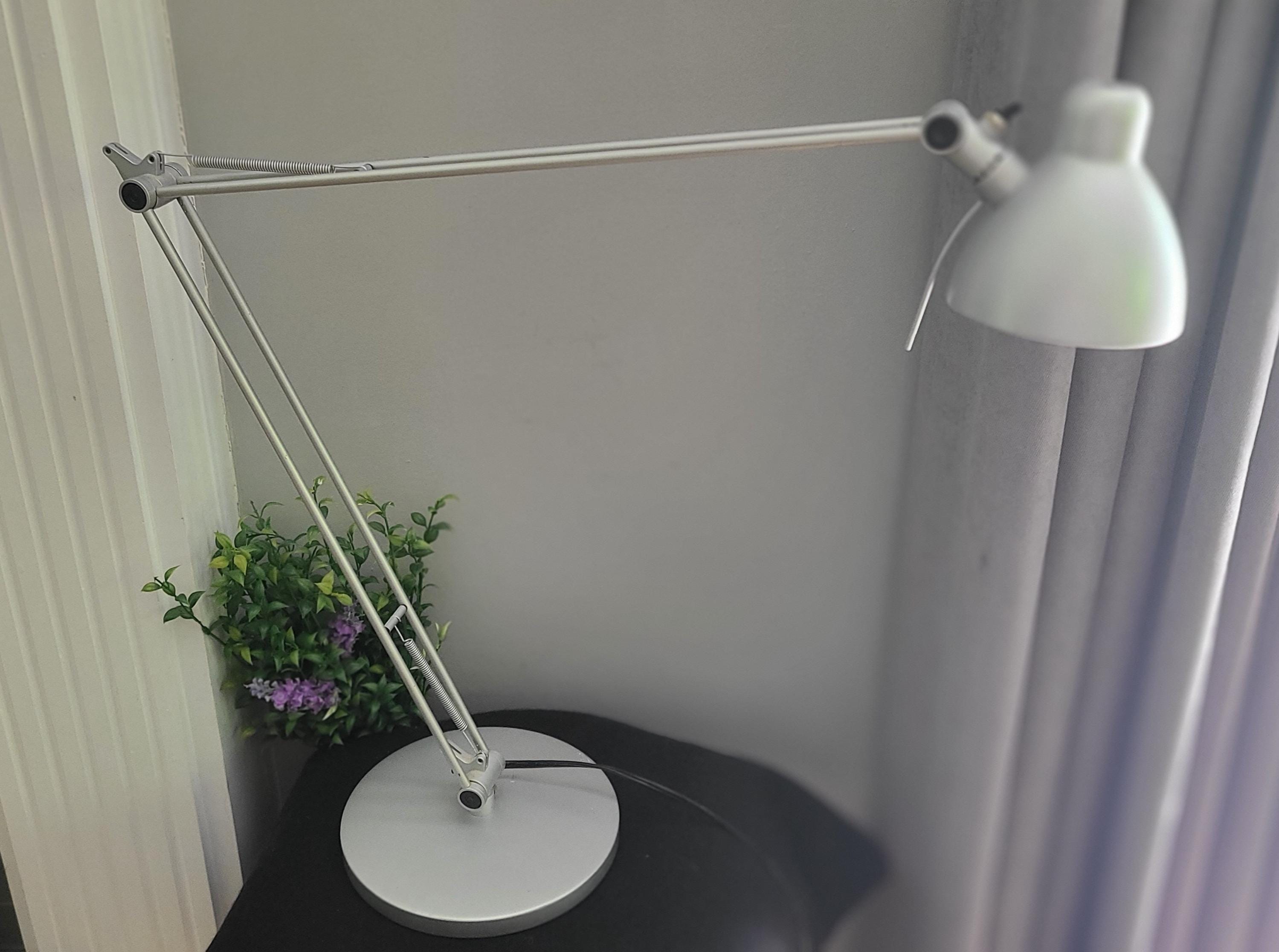Vintage IKEA Antifoni Desk Lamp, Matte Silver W/adjustable Arm