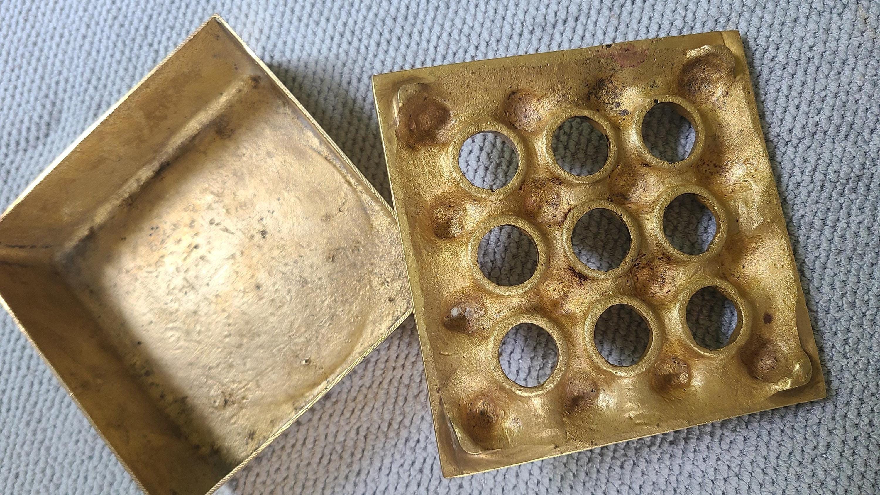 Ultima 9 Brass Ashtray by Holger Bäckström & Bo Ljungberg Sweden