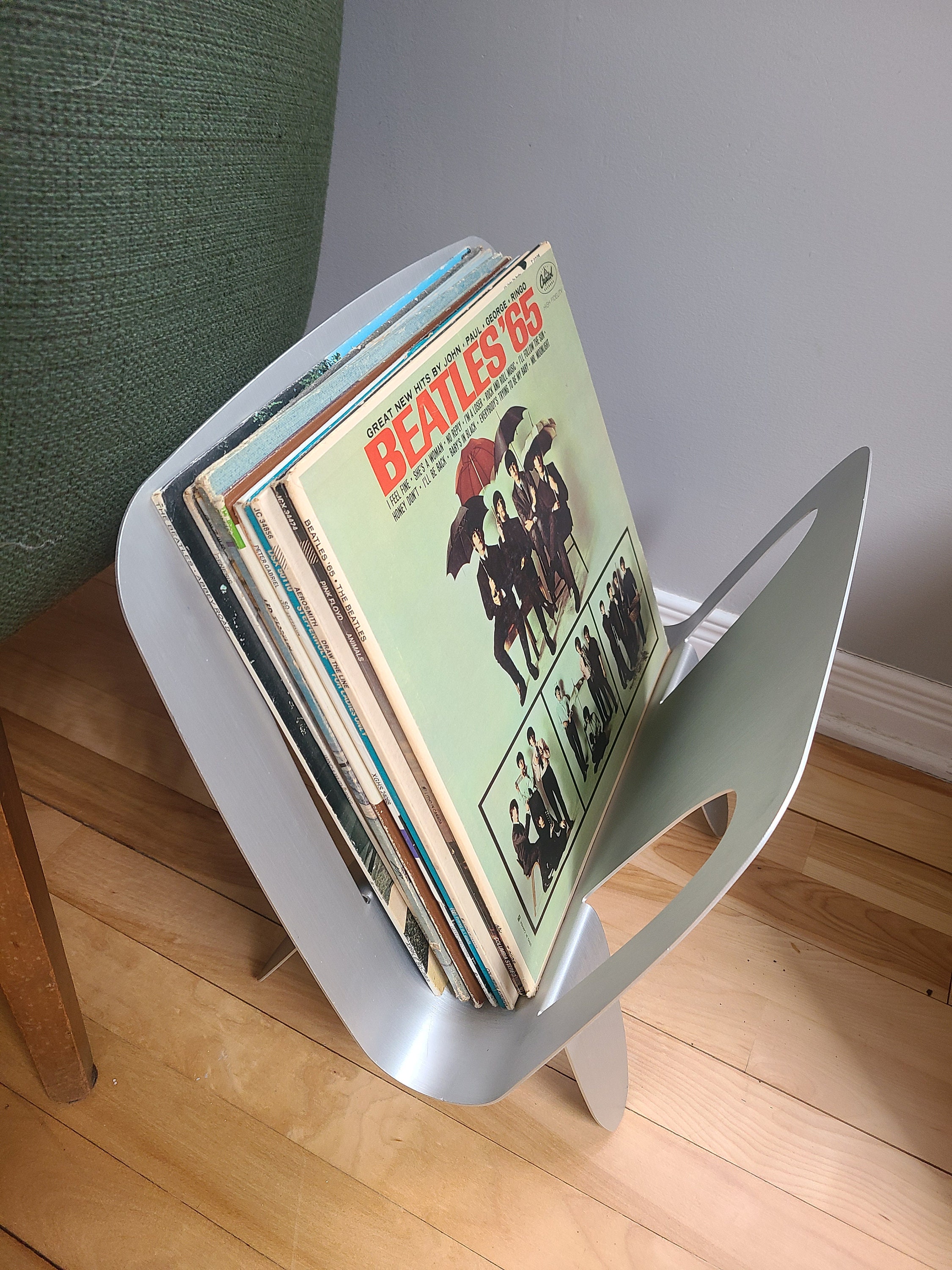 Umbra Magazine Holder, Sleek Minimalist Modernist Aluminum Umbra Magazine Holder, Sleek Minimalist Modernist Aluminum
