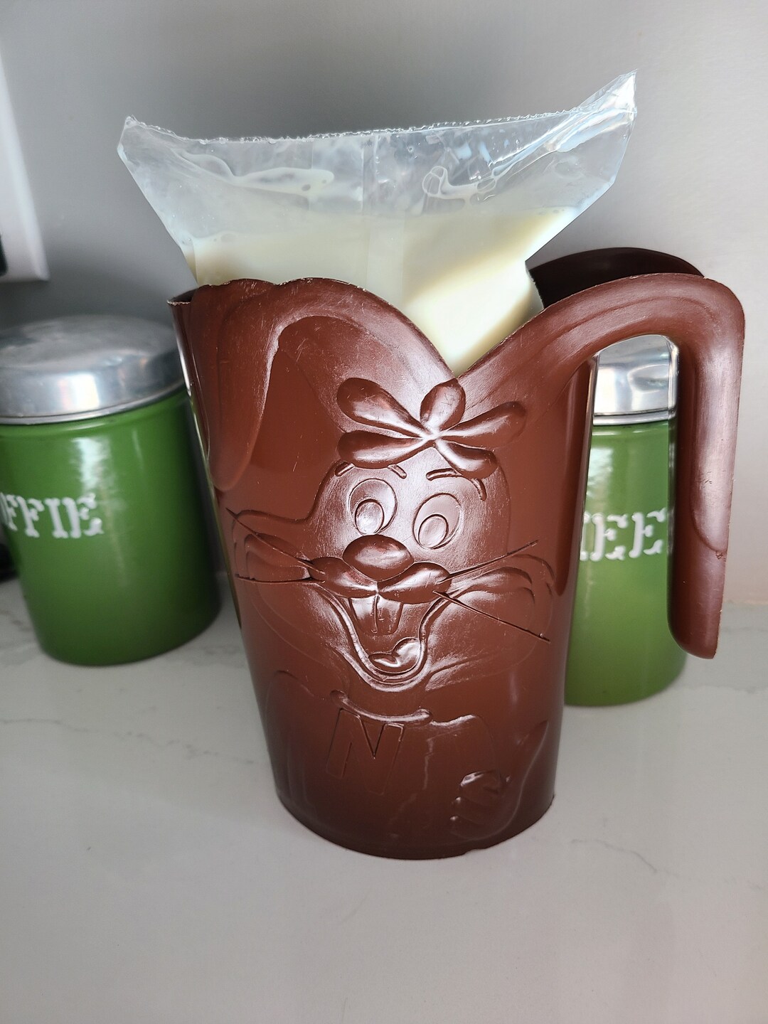 Nestle Quik Bunny Rabbit MILK Pitcher CHOCOLATE Brown Rabbit Etsy