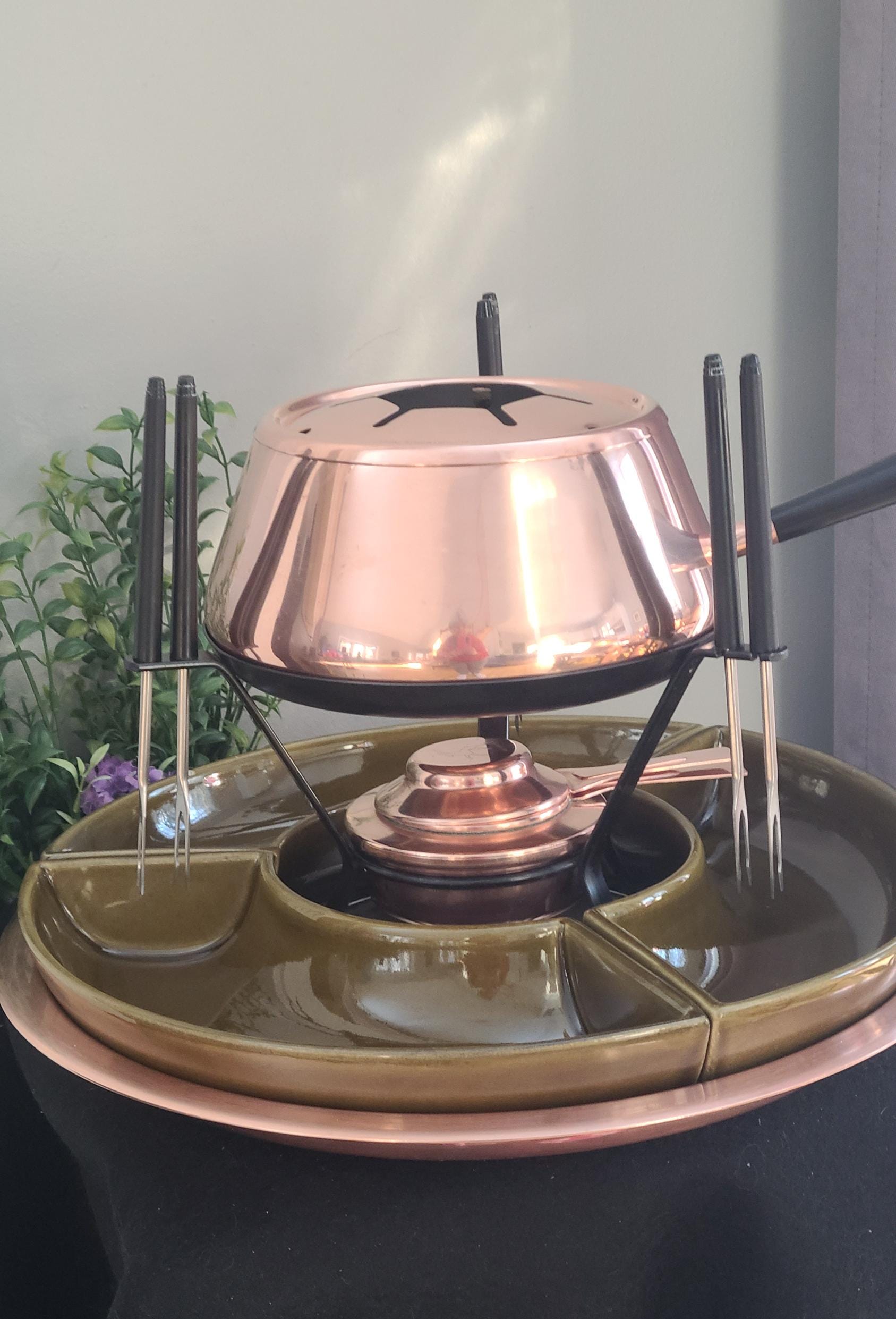 銅製フォンデュセット Culinox Spring Switzerland、スタンド