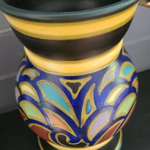 フラワーベース　アールデコ　オランダ陶器　花瓶　ゴーダ　アールヌーボー Gouda pottery - Etsy 日本