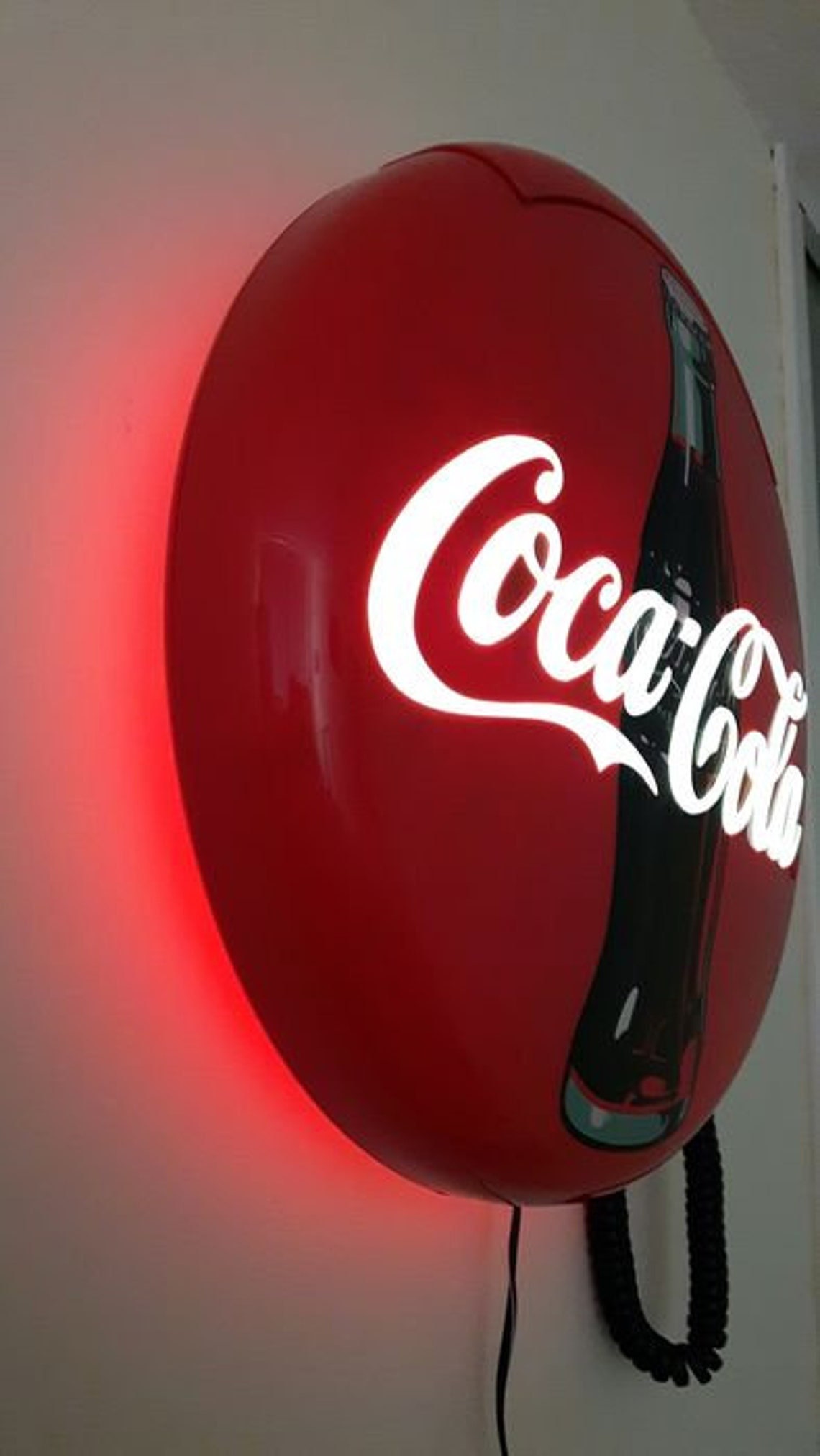 Vintage Coca-cola Light up Disc Telephone W/original Box Vintage Coca-cola Light up Disc Telephone W/original Box
