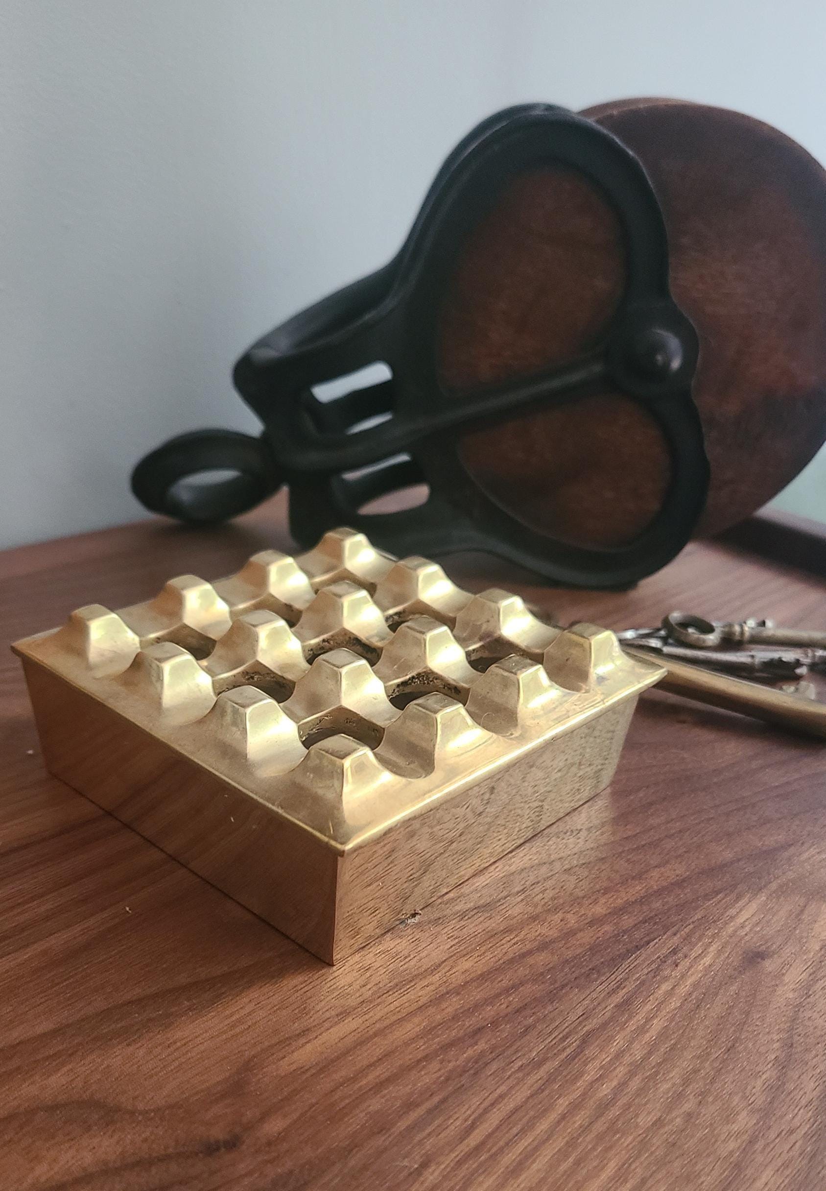Ultima 9 Brass Ashtray by Holger Bäckström & Bo Ljungberg Sweden