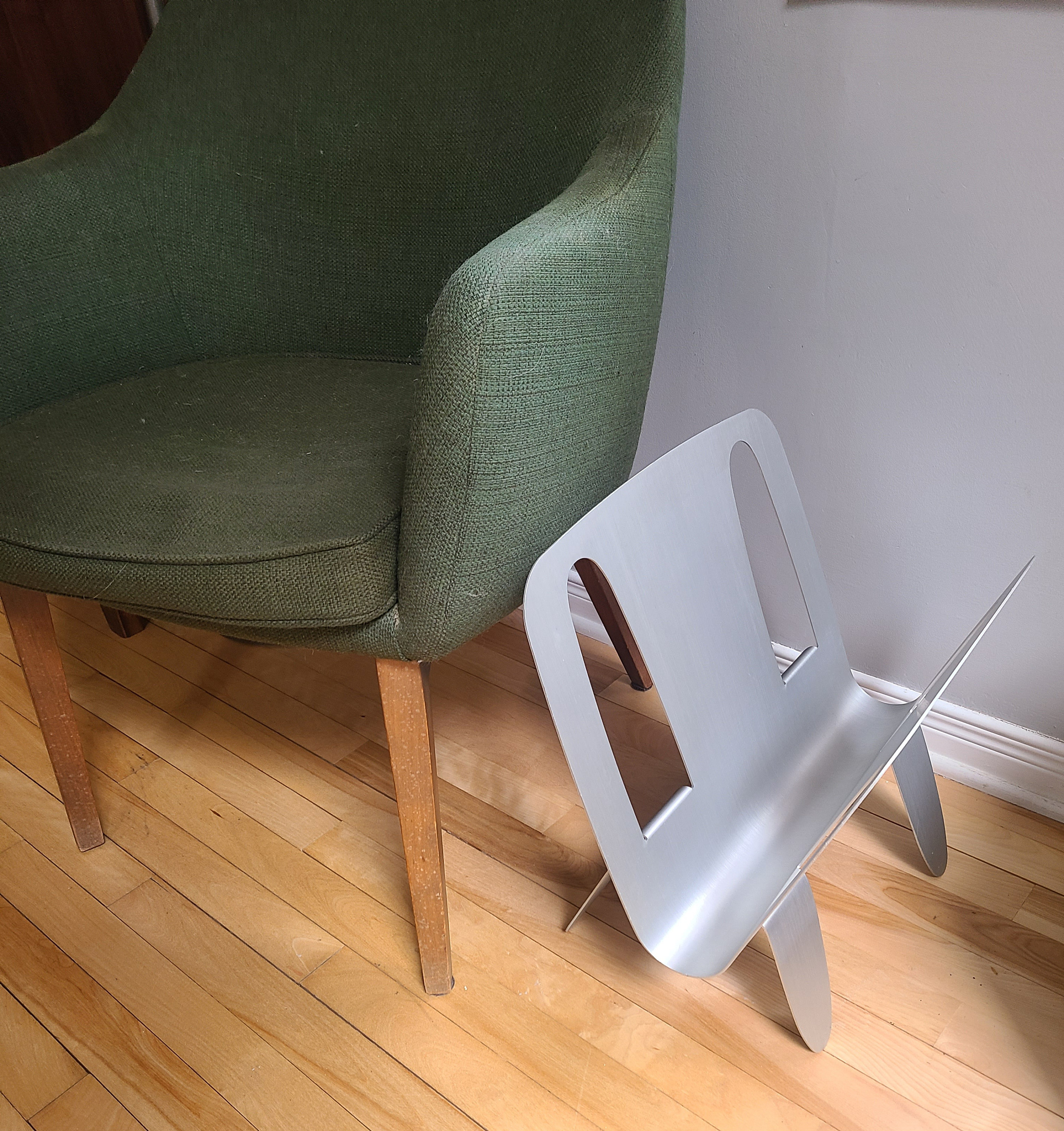 Umbra Magazine Holder, Sleek Minimalist Modernist Aluminum