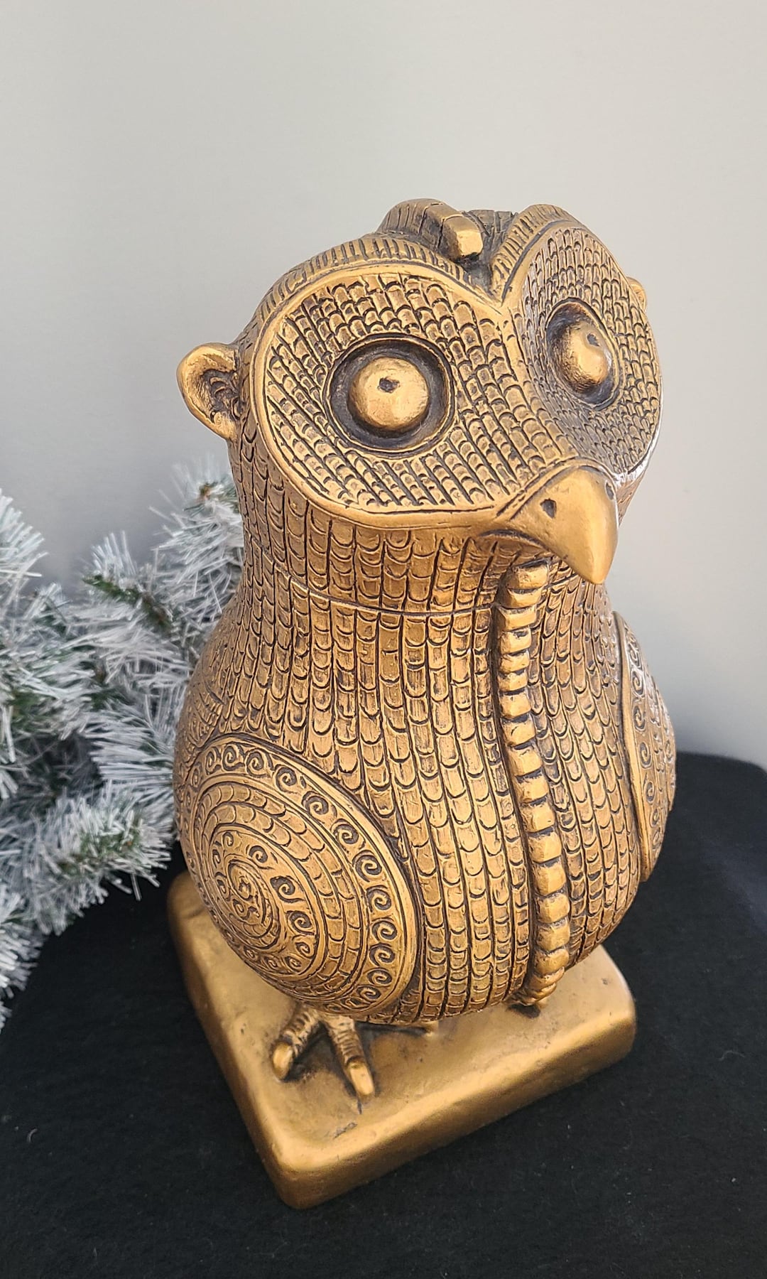 Vintage Owl Sculpture by Austin Productions Sculpture Rare 1965