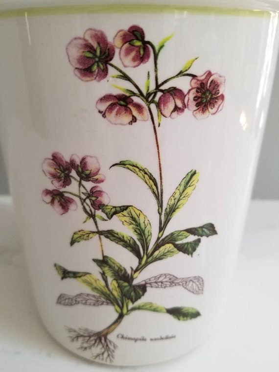 HIMARK, Italian Ceramic FLOWER VASE With Botanical Pattern HIMARK, Italian Ceramic FLOWER VASE With Botanical Pattern