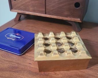 Ultima 9 Brass Ashtray by Holger Bäckström & Bo Ljungberg Sweden