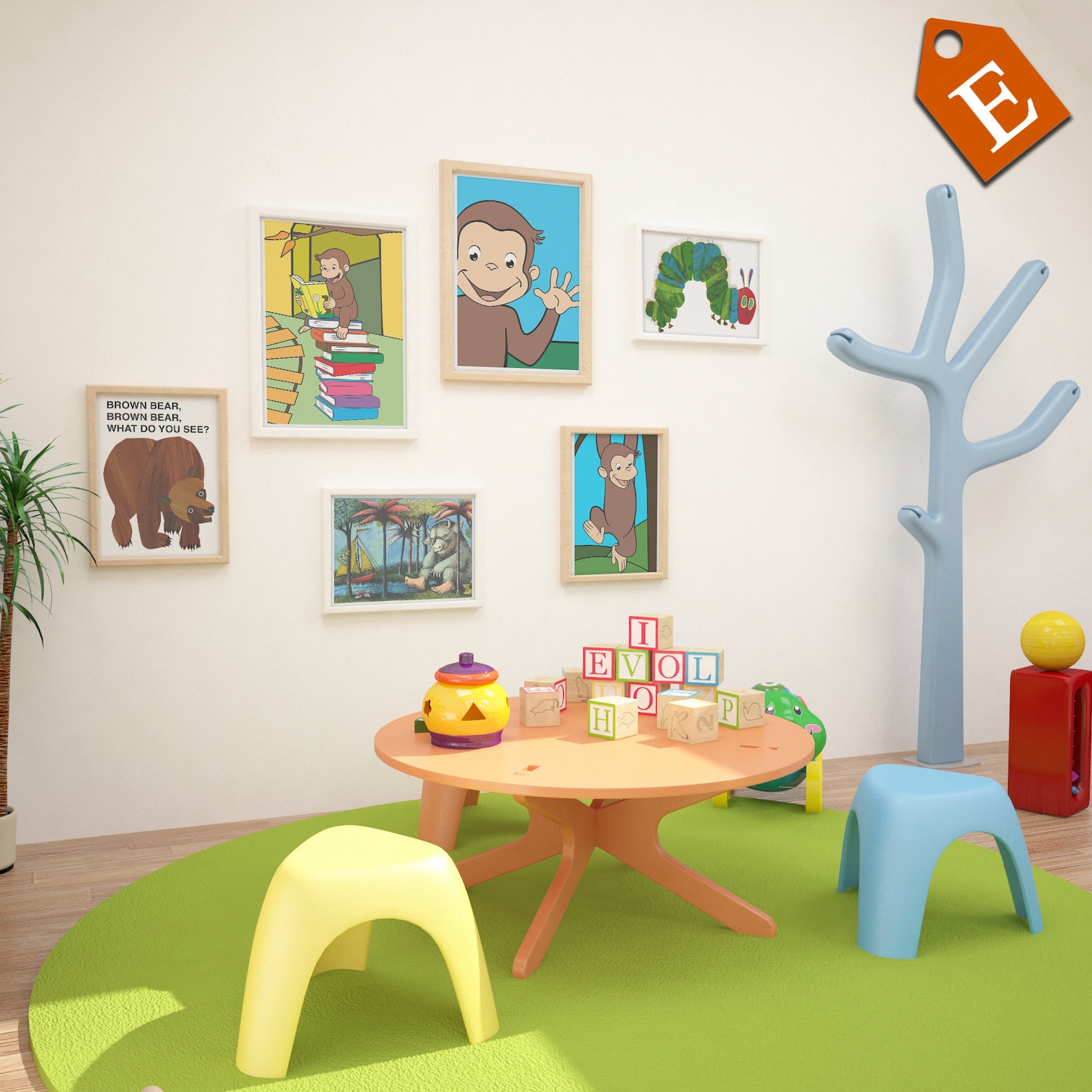 Curious George Prints