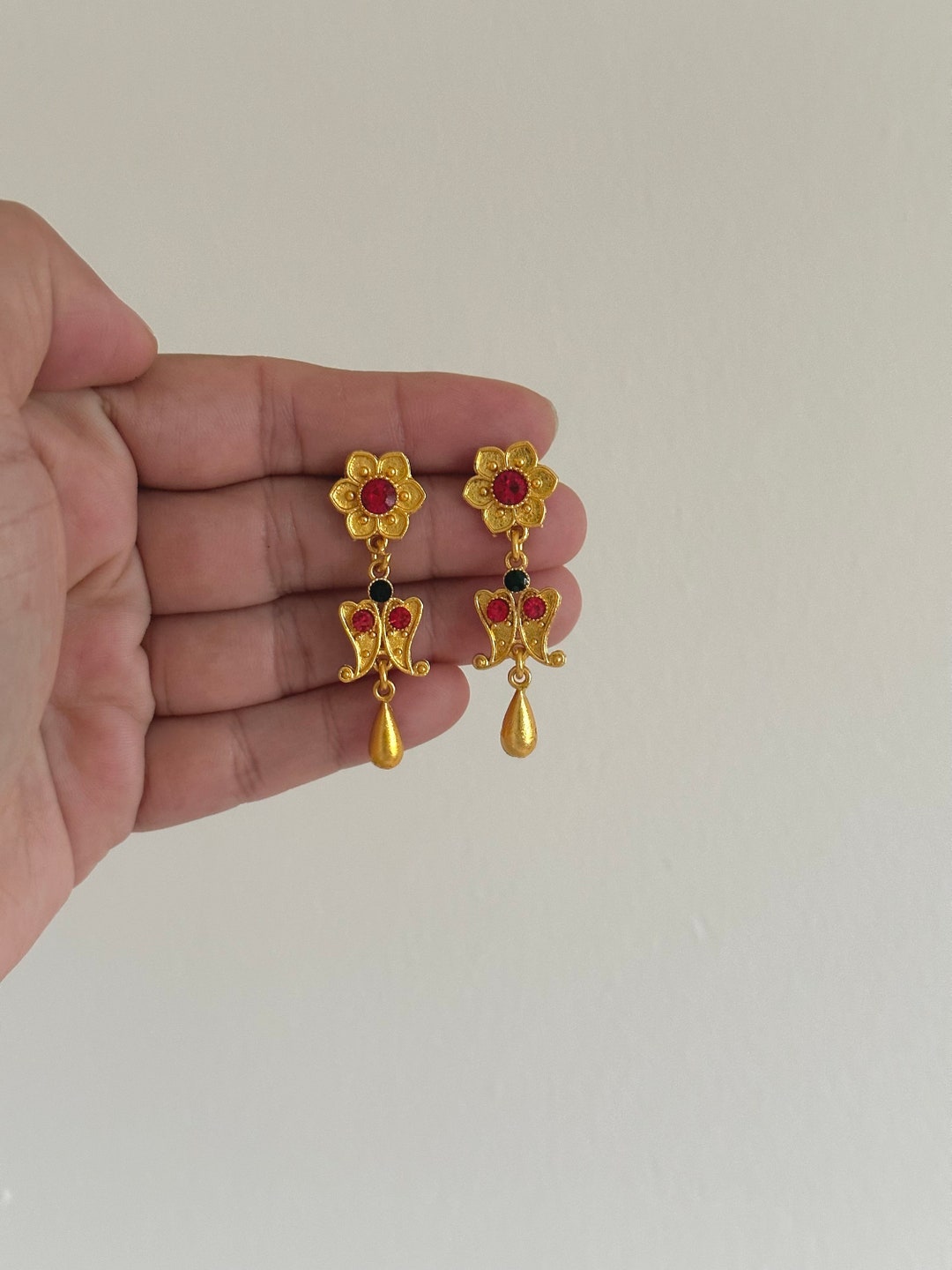 Nepali Ornaments Gold Plated Yarling Small Etsy