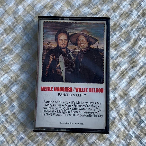 Merle Haggard and Willie Nelson Pancho & Lefty Casette Tape / 1982 Epic Records / Vintage Tape / Country Music
