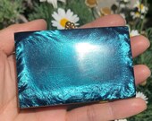 Blue Green Mother of Pearl Mid Century Vintage Mini Purse Makeup Container Coin Pouch Kiss Lock Unused 50 39 s - 60 39 s Art Deco Lucite
