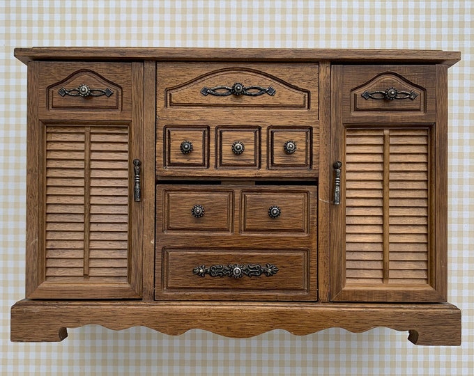 Vintage Jewelry and Music Box Made in Taiwan 16 X 10x 6.5 Inches Big