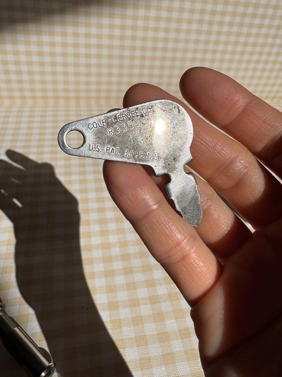 Strange Vintage Key / Mid Century 1940s 40s / Silver Tone / Cole Hersee ...