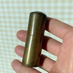 Working Vintage King George the VI Brass Trench Lighter / 1940s 40s / WWII / Military / Wick Flint Pocket Petrol / Cigarette / Collectible