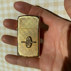 Working Vintage Lighter / Impact 1960s 60s USA Retro 14 K Gold Plated for Chilcote / Mini / Small Slim Pocket Petrol Wick Flint / Cigarette
