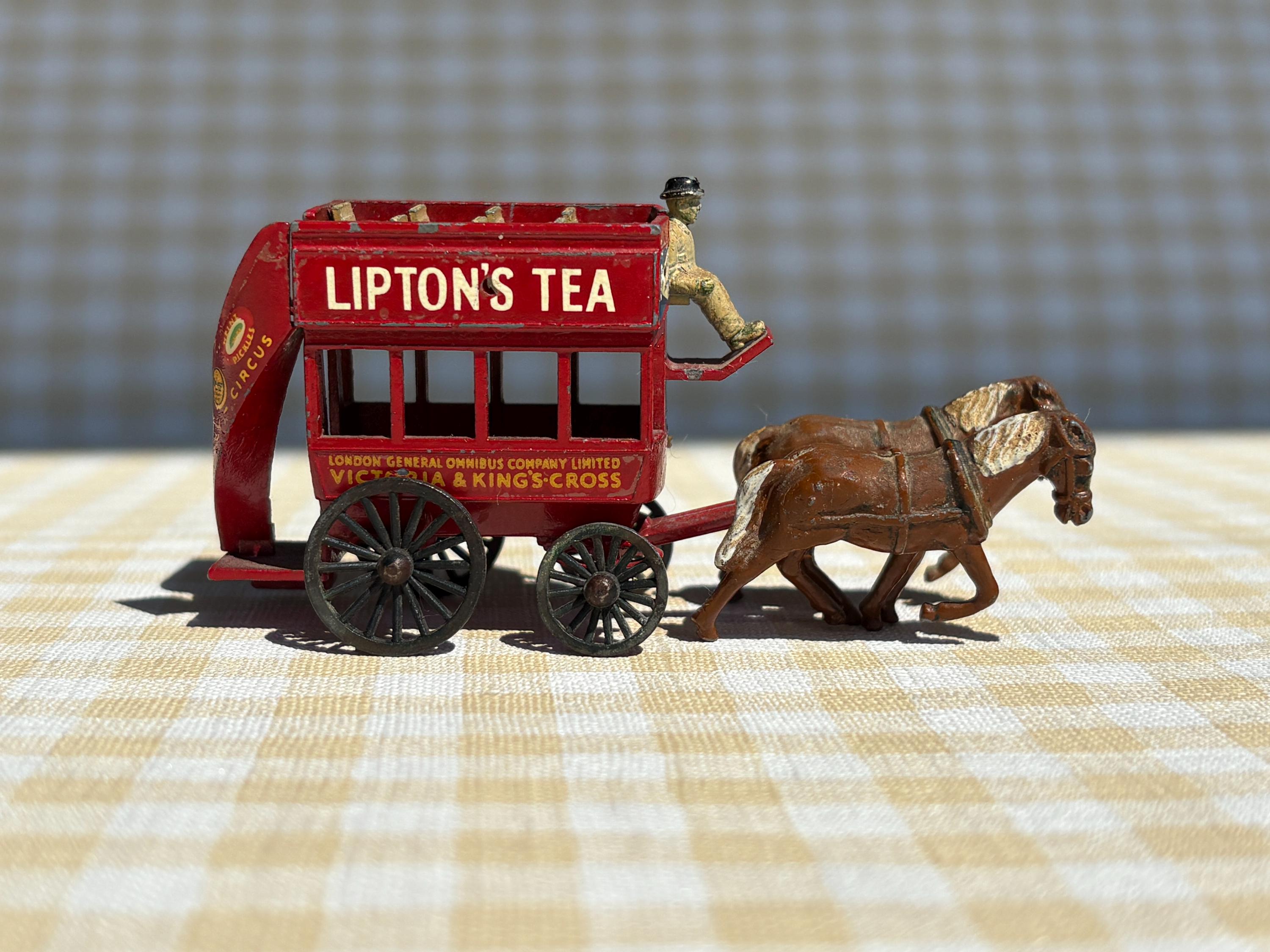 Vintage Lipton's Tea Horse Bus / Carriage / Made in England by Lesney / 1959 / Mid Century / Collectable / Gift