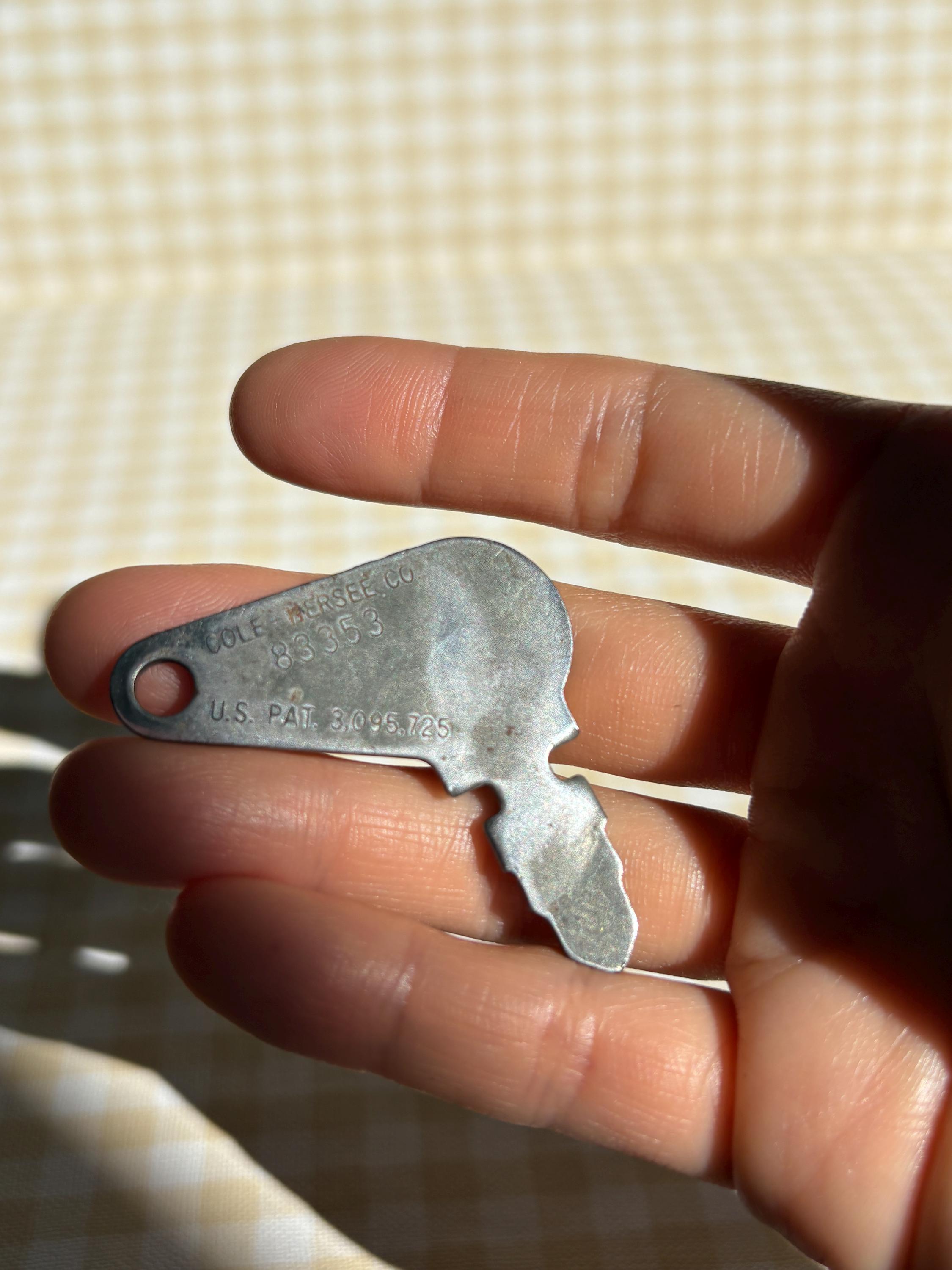 Strange Vintage Key / Mid Century 1940s 40s / Silver Tone / Cole Hersee ...