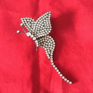 Butterfly by Poggi. Fabulous vintage rhinestones