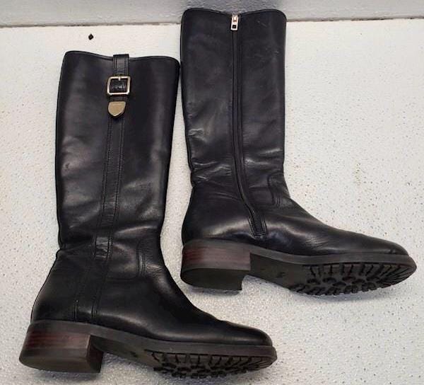Black Coach Boots Etsy
