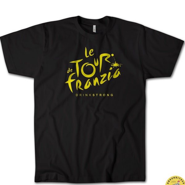 Tour de Franzia T-Shirt, Tour de France Drink Strong Tee. Cardboardeaux Boxed Wine Drinking Game & Party Shirt MegaSoft Premium Cotton Tee