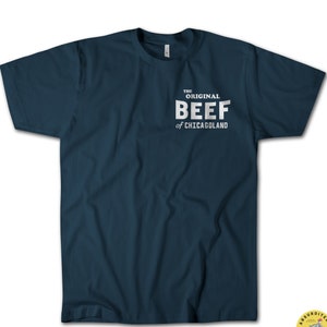 Original Beef of Chicagoland T-Shirt | Carmy (the Bear), Ritchie & Sydney Sandwich Shop Front Chest Print Shirt | Next Level Premium Tee!