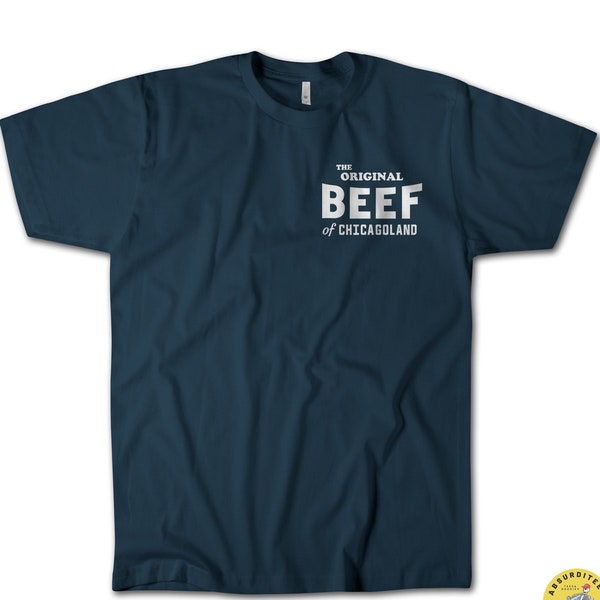 Original Beef of Chicagoland T-Shirt | Carmy (the Bear), Ritchie & Sydney Sandwich Shop Front Chest Print Shirt | Next Level Premium Tee!