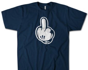 Middle Finger Mascot T-Shirt | Funny Disney Spoof Tee | Mickey Mouse Merch