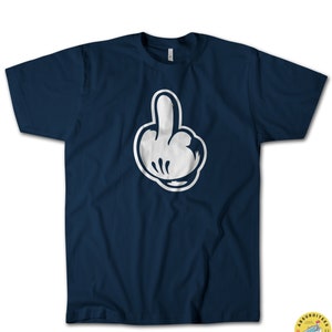 Middle Finger Mascot T-Shirt, Funny Theme Park Shirt, Obnoxious Mouseketeer Shirt Tee, Unisex Vintage Feel, Soft Premium Cotton Tee.