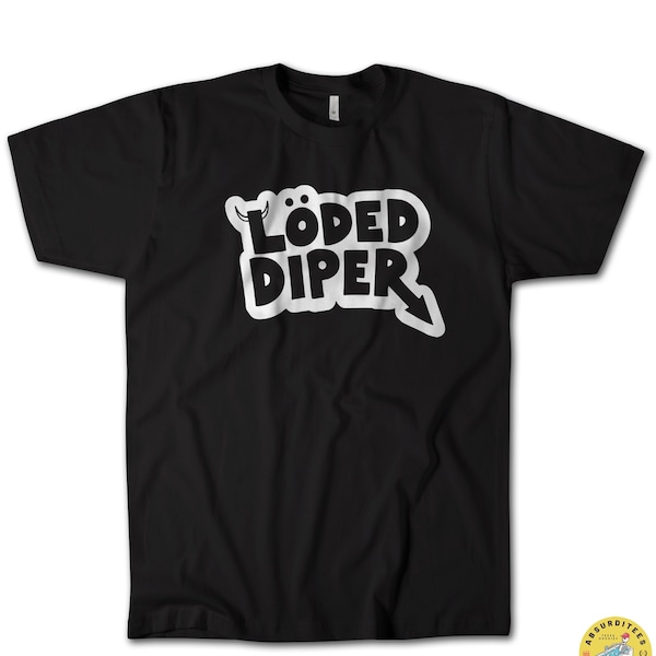 Löded Diper Band T-Shirt, Diary of a Wimpy Kid Movie Tee, Big Bro Roderick's Metal Band Shirt. MegaSoft Premium Cotton Spoof Concert Tee.