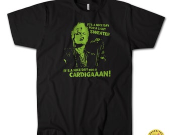 Billy Idol Cardigan Parody T-Shirt | 80s Pop Spoof Music Tee