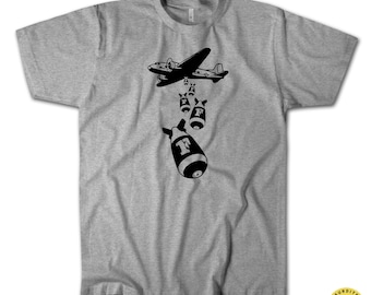 Dropping F-Bombs T-Shirt | Funny Airplane Graphic Tee | Sarcastic Adult Humor Shirt