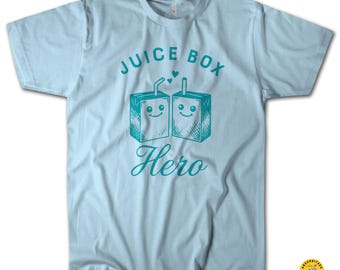 Juice Box Hero T-Shirt – Funny Retro Tee |  Music Pun Shirt | Kawaii Graphic Tee