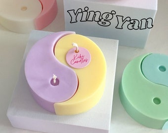 Yin Yang Candle| Yin & Yang| Mix and Match Color| Unique Candle| Decorative Candle| Beautiful Candle| Candle Gift| Fun Candle| Pillar Candle