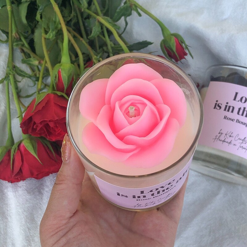 Rose Candle - Etsy