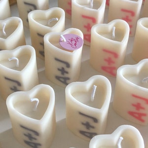 Personalized Heart Pillar| Custom Made Heart Pillar| Heart Pillar With Name|  Wedding Favour|Heart shaped Candle| Scented pillar Candle|