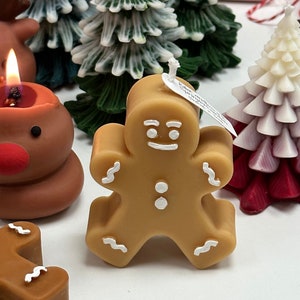 Gingerbread man Candle| Christmas Candle| Gingerbread Man| Cute Candle| Christmas Gift| Cute Gift| Unique Gift| Trendy Candle|Home Decor