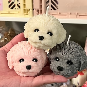 Vela para perros / Vela para cachorros / Vela para caniche / Vela linda / Vela amante de los perros / Regalo para un amigo / Regalo menor de 30 años / Velas perfumadas hechas a mano / Perrito
